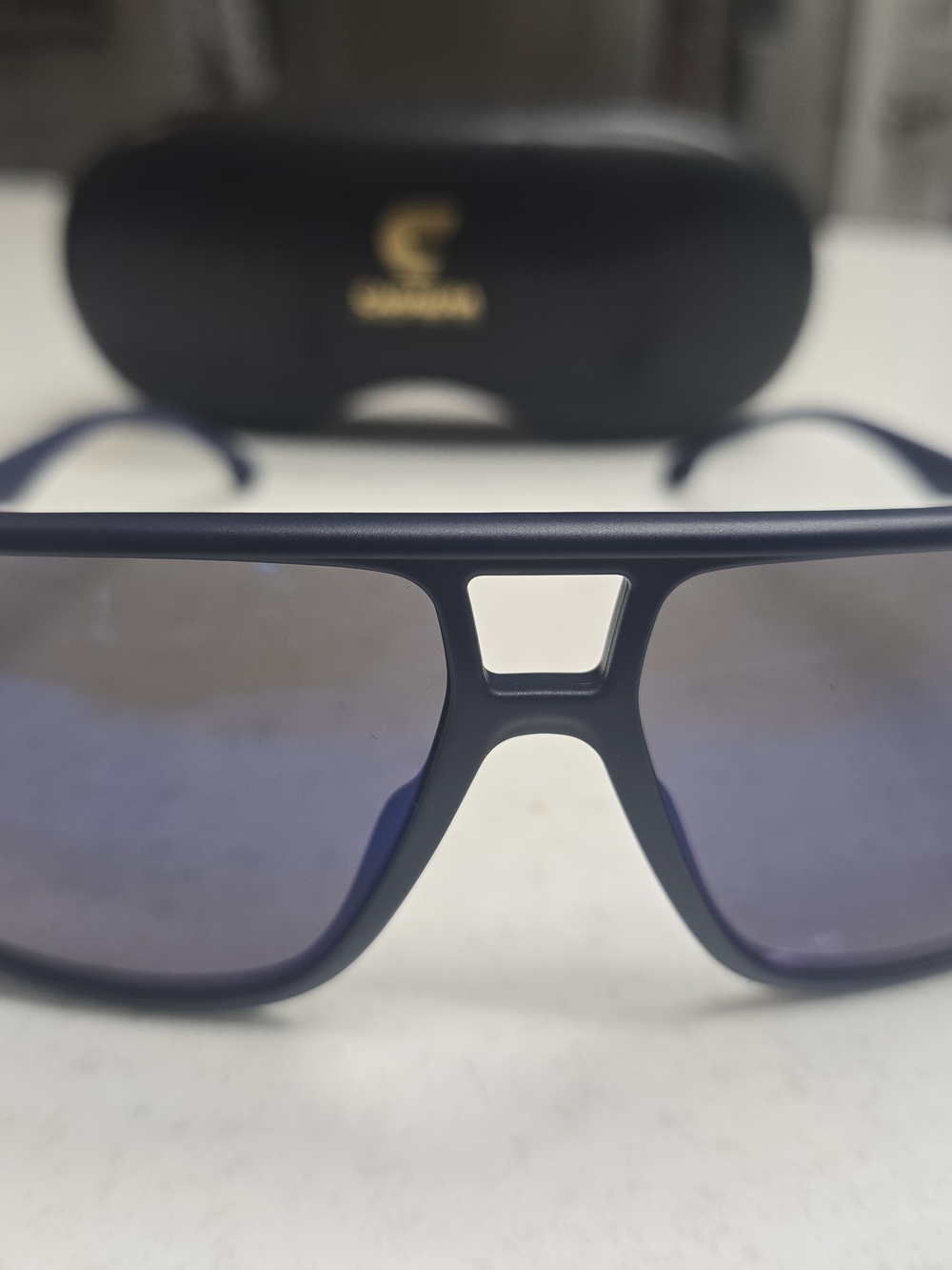 Carrera Matte Navy Blue Sunglasses with Tinted Lenses - Picture 2 of 7